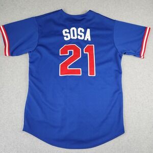 Vintage Majestic Chicago Cubs Baseball Jersey Sammy Sosa 21 Men's Sz XL Blue MLB